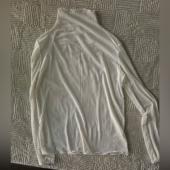 Sheer Mesh Mockneck Top - Picture 2 of 4